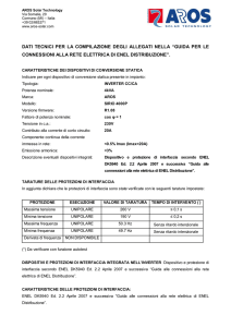 “guida per le connessioni alla rete elettrica di enel distribuzione”.