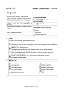 6. Gli stili comunicativi - 1° livello
