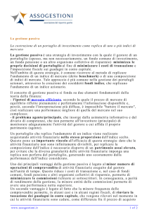 La costruzione di un portaglio di investimento come replica di uno o