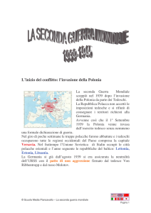 Seconda Guerra Mondiale - Scuola Media di Piancavallo