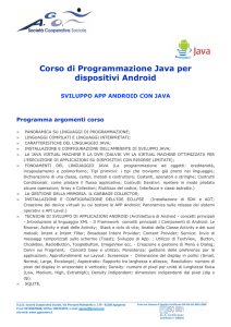 Programma - Corso di Programmazione Java