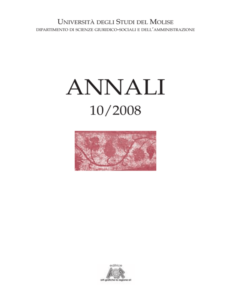 Scarica annali Università degli Studi del Molise