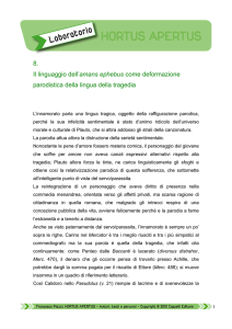 8. Il linguaggio dell`amans ephebus come