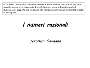 l`insieme dei numeri razionali