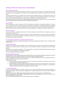 SCREENING DEL TUMORE DELLA CERVICE