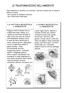 Trasformazioni dell`ambiente