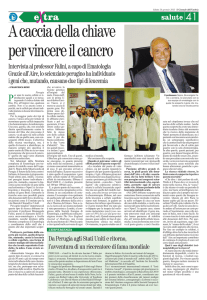 A caccia della chiave per vincere il cancro