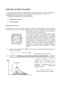 CRISI DELLA FISICA CLASSICA
