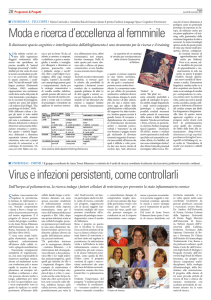 Moda e ricerca d`eccellenza al femminile Virus e infezioni persistenti