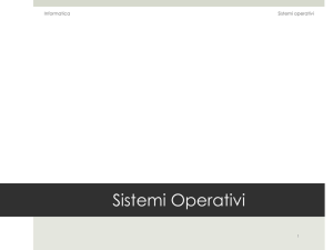 Sistemi Operativi - Dipartimento di Informatica