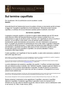 Sul termine capofilato - Accademia della Crusca