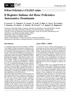 Il Registro Italiano del Rene Policistico Autosomico Dominante