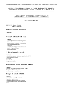 Scienze e Tecnologie Applicate