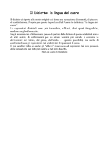 Il Dialetto: la lingua del cuore