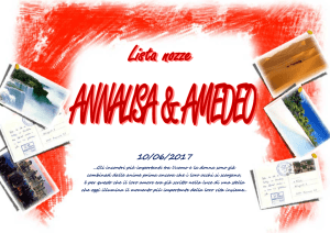 lista nozze annalisa e amedeo - Agenzia Viaggi Burro E Cacao