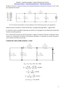 Calcolo del valore della tensione a vuoto