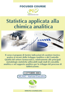 Statistica applicata alla chimica analitica