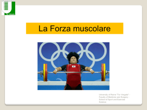 Lezione sulla Forza muscolare