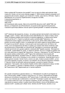 S. Cecilia 2009 Omaggio dei Cantori di Assisi a tre grandi compositori
