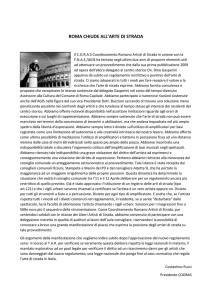roma chiude all`arte di strada