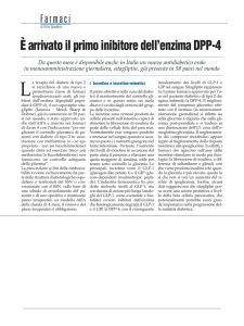 È arrivato il primo inibitore dell`enzima DPP-4