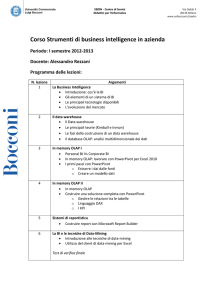Corso Strumenti di business intelligence in azienda