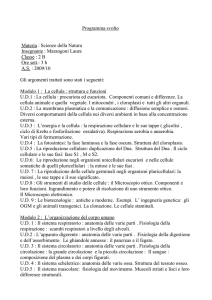 Programma svolto Materia : Scienze della Natura Insegnante