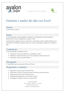 Gestione e analisi dei dati con Excel