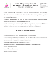 Mod. 01-IO 01-RX Tempi di transito intestinale