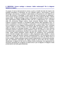 6. MEDICINA: Cancro esofago e stomaco. Addio endoscopia? Per la