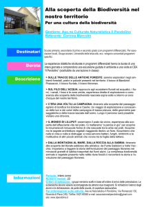 Alla scoperta della Biodiversità nel nostro territorio
