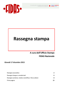 Rassegna stampa - Fidas Basilicata
