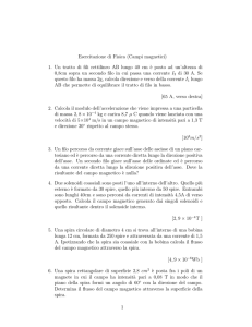 Esercitazione di Fisica (Campi magnetici) 1. Un tratto di fili