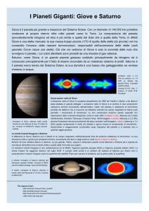 I Pianeti Giganti: Giove e Saturno - Ira-Inaf
