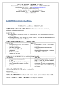 Relazione Dipartimento Scienze della terra classi prime