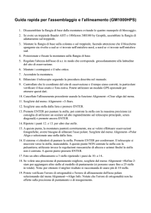 Guida rapida per l`assemblaggio e l`allineamento (GM1000HPS)