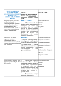 TRAGUARDI PER LO SVILUPPO DELLE COMPETENZE AL
