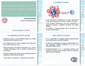 L`ambiente statistico R: una prima visita guidata