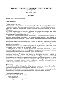 teoria e tecniche della promozione d`immagine