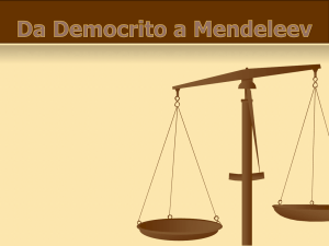 Da Democrito a Mendeleev