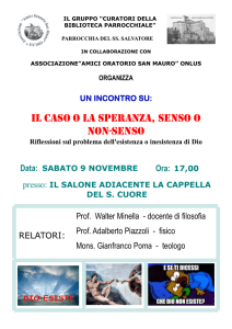 IL CASO O LA SPERANZA, SENSO O NON