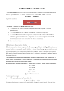 bilanciamenti di reazioni