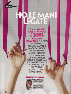 FANNO MALE, SI FA FATICA A MUOVERlf O ASSUMONO