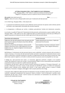 documento incarico trattamento dati cloud