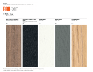 finishes - RADform