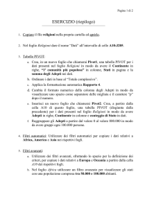 ESERCIZIO DI PREPARAZIONE PER IL COMPITO IN CLASSE