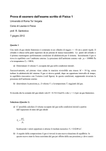 Prova di esonero dall`esame scritto di Fisica 1