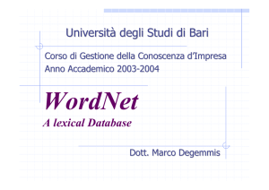 le relazioni lessicali