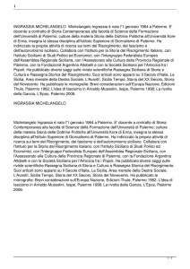 INGRASSIA MICHELANGELO Michelangelo Ingrassia è nato l`1