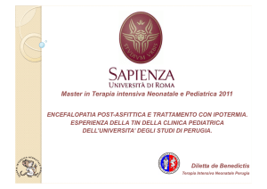 Encefalopatia post asfittica e trattamento con ipotermia
